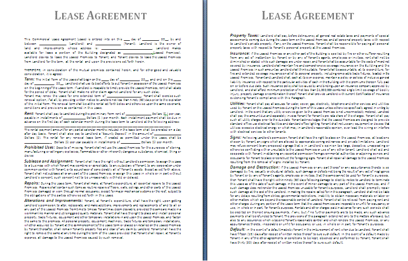 Lease Contract Template