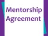 Mentorship Agreement Template