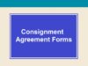 Consignment Agreement Form