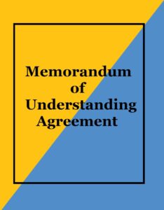 Memorandum of Understanding Agreement