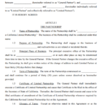Limited Partnership Agreement Template